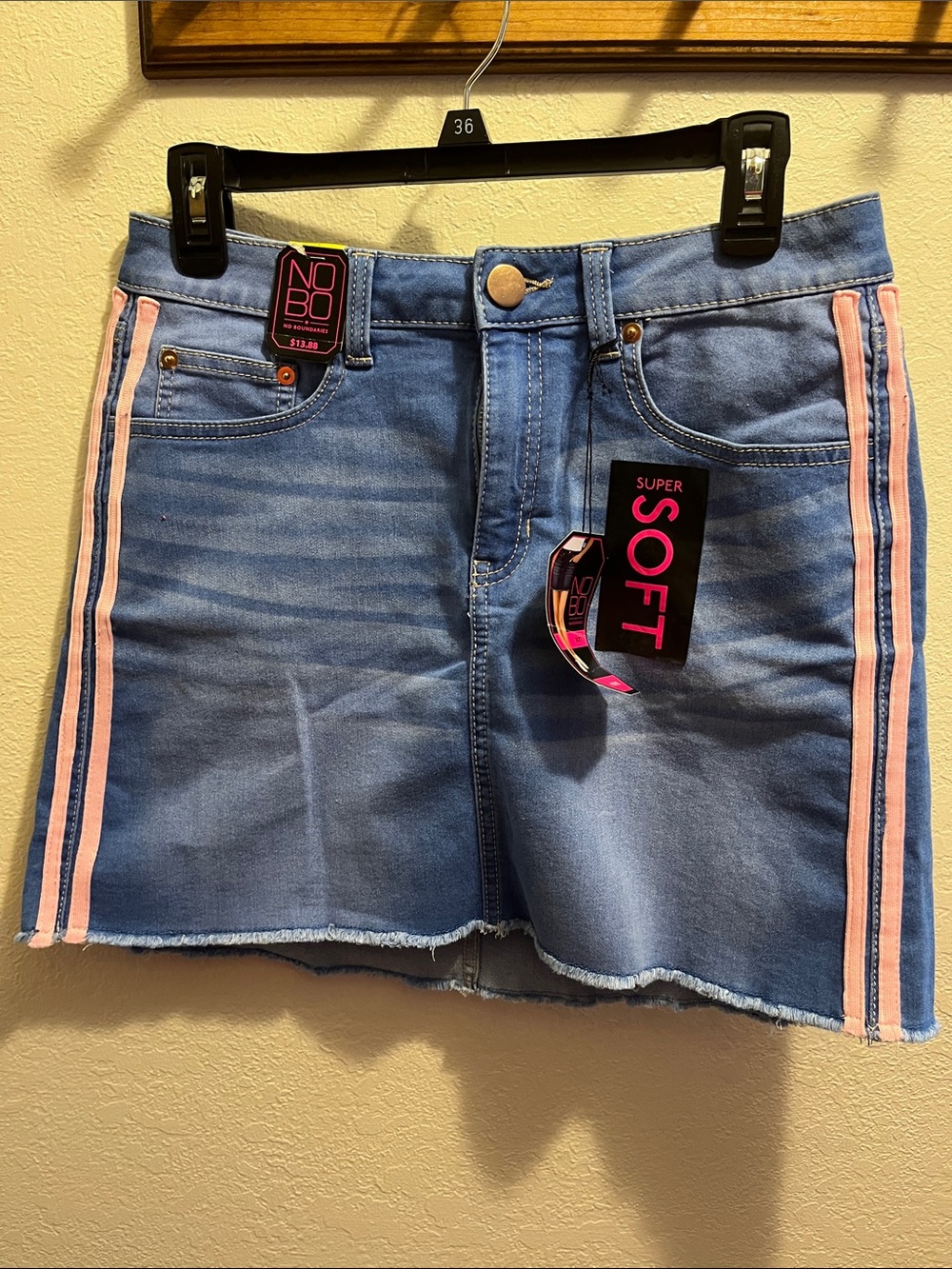 No Boundaries Denim Mid Skirt